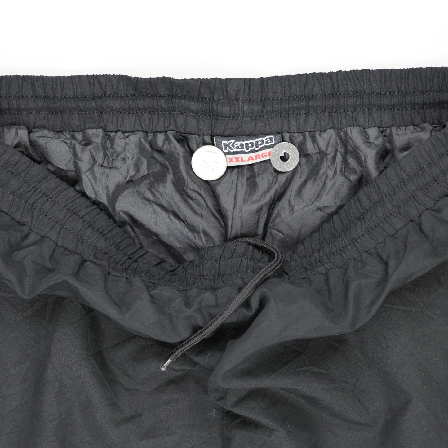 Kappa Black Nylon Track Trousers XXL Men's Clothing 44 Inseam