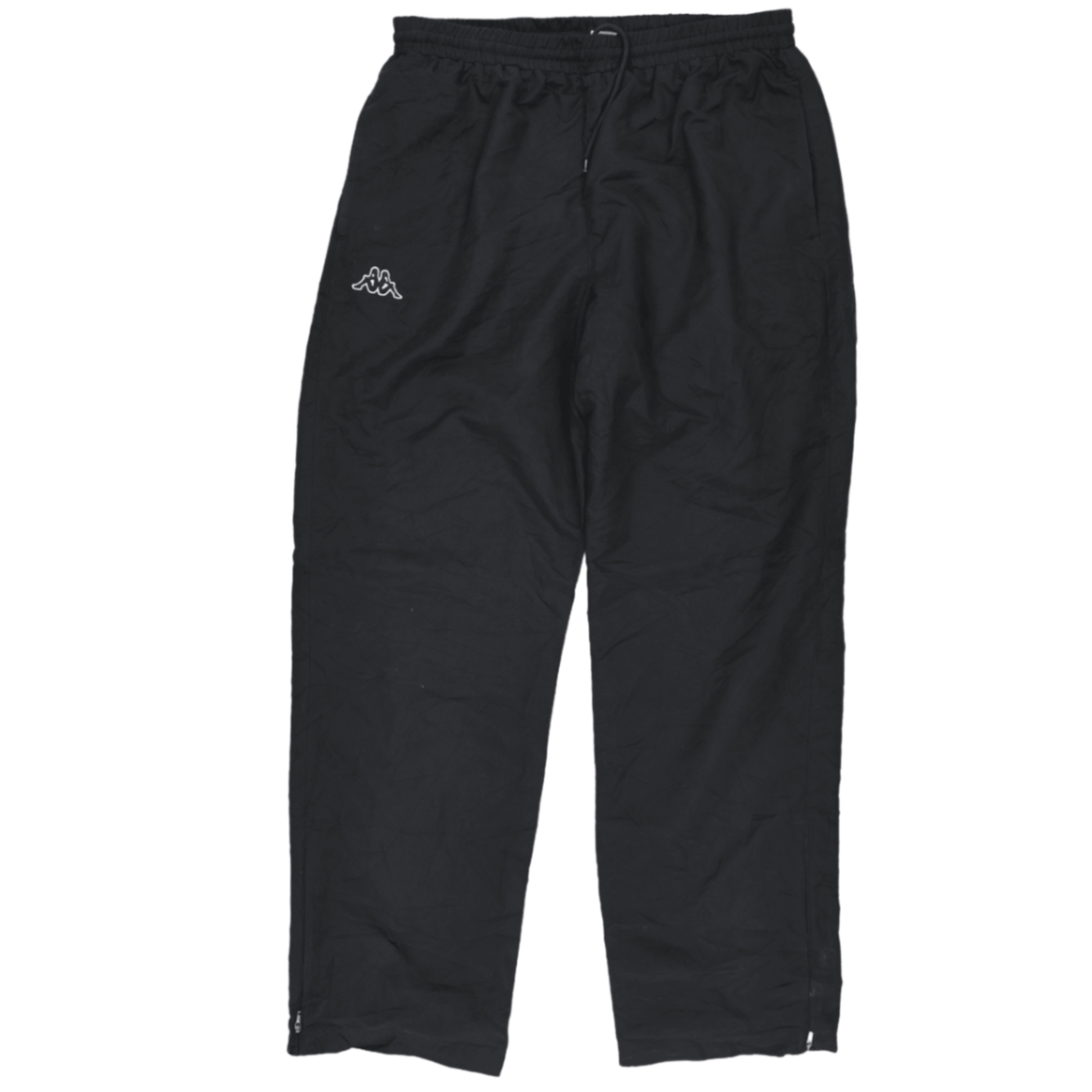 Kappa Black Nylon Track Trousers XXL Men's Clothing 44 Inseam