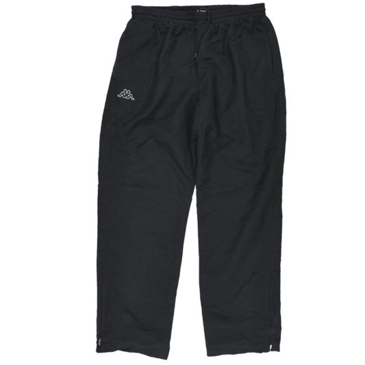 Kappa Black Nylon Track Trousers XXL Men's Clothing 44 Inseam