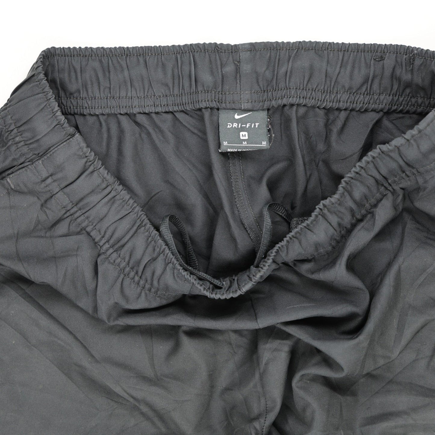 Nike Dri-FIT Black Athletic Track Trousers Men Size Medium Polyester 76 Inseam