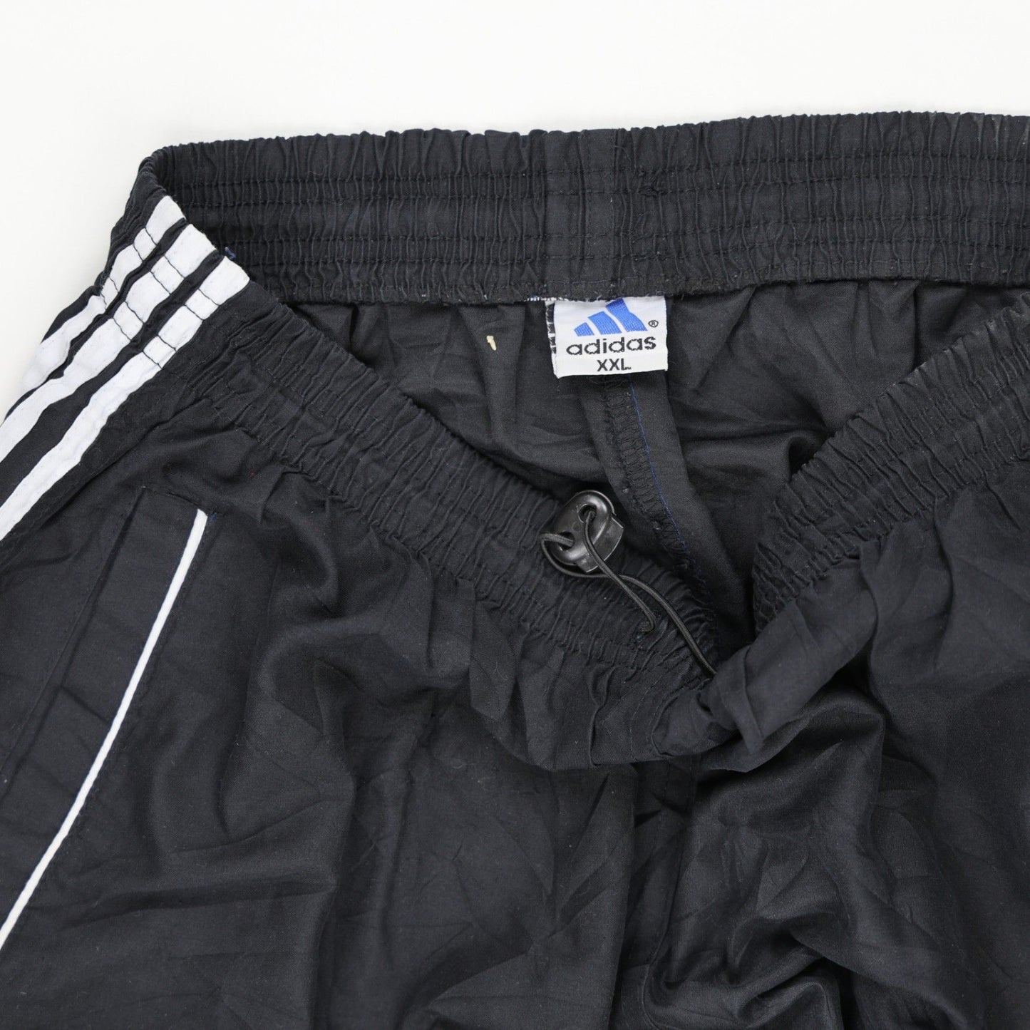 adidas Vintage Black Track Pants XXL 44 Inch Polyester Mens