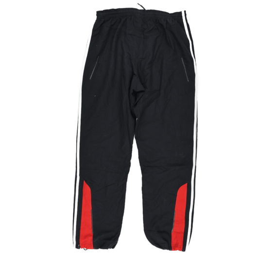 adidas Black Track Pants Men's Large Nylon Vintage 78cm Inseam 88-96cm Waist