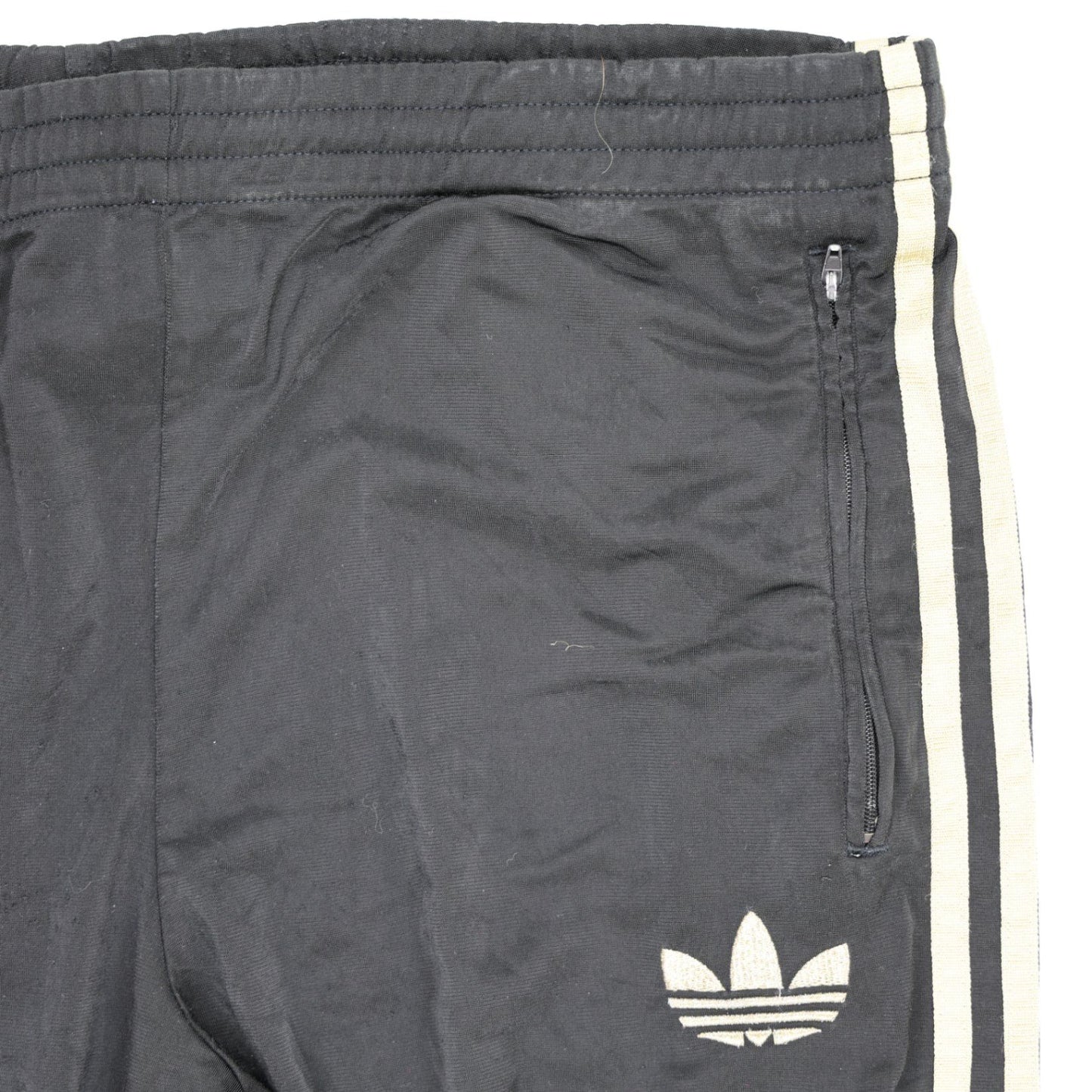 Adidas Track Pants Black Large Polyester Men's 78cm Inseam