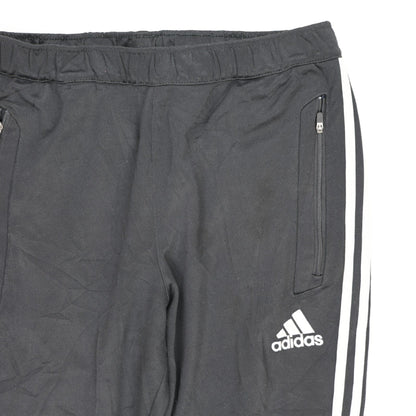 adidas Essentials Black Track Pants 3-Stripes Mens Size UK 6 Waist 32 cm Inseam 70 cm Polyester