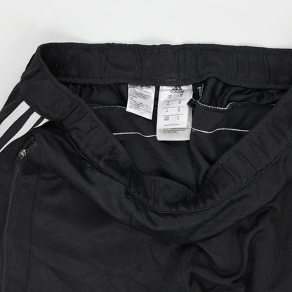 adidas Essentials Black Track Pants 3-Stripes Mens Size UK 6 Waist 32 cm Inseam 70 cm Polyester