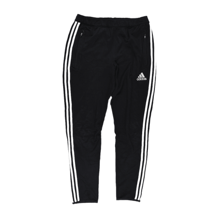 adidas Essentials Black Track Pants 3-Stripes Mens Size UK 6 Waist 32 cm Inseam 70 cm Polyester