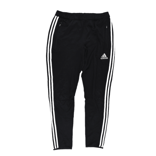 adidas Essentials Black Track Pants 3-Stripes Mens Size UK 6 Waist 32 cm Inseam 70 cm Polyester
