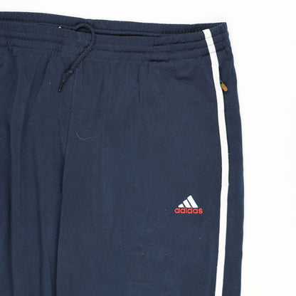 adidas Navy Blue Track Pants Large Polyester Vintage Men's Clothing