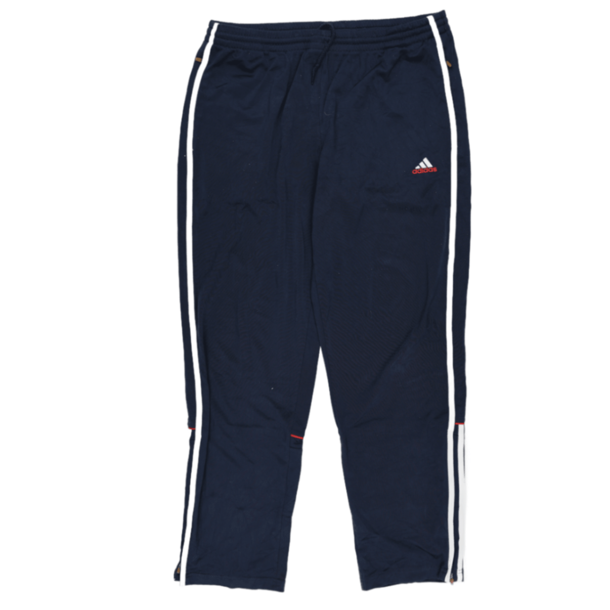 adidas Navy Blue Track Pants Large Polyester Vintage Men's Clothing