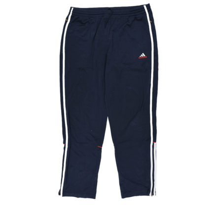 adidas Navy Blue Track Pants Large Polyester Vintage Men's Clothing