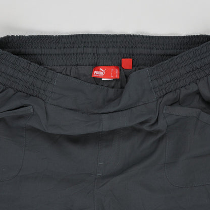PUMA Grey Straight Leg Trousers for Men Size L Polyester 78 cm Inseam