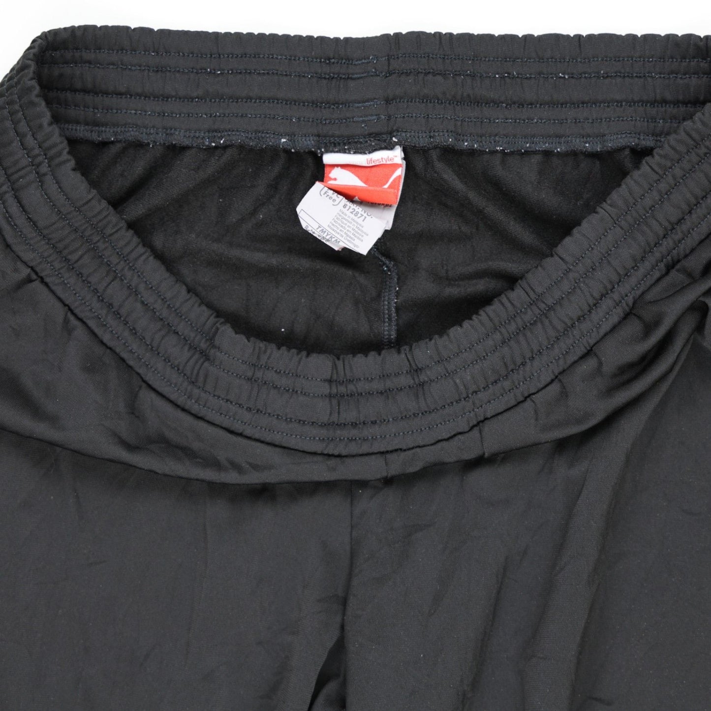 PUMA Black Lightweight Sports Trousers Large 77 cm Inseam Polyester Blend