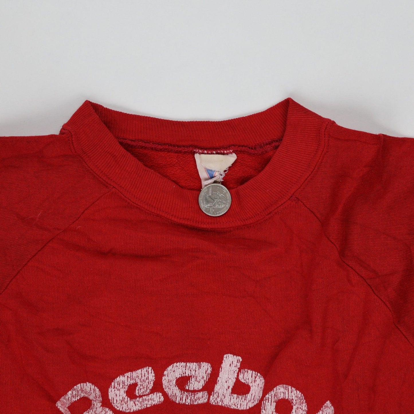 Reebok Vintage Red Crew Neck Sweatshirt Men's Size M Cotton Blend