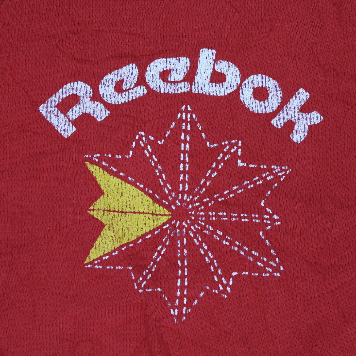 Reebok Vintage Red Crew Neck Sweatshirt Men's Size M Cotton Blend