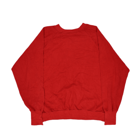 Reebok Vintage Red Crew Neck Sweatshirt Men's Size M Cotton Blend