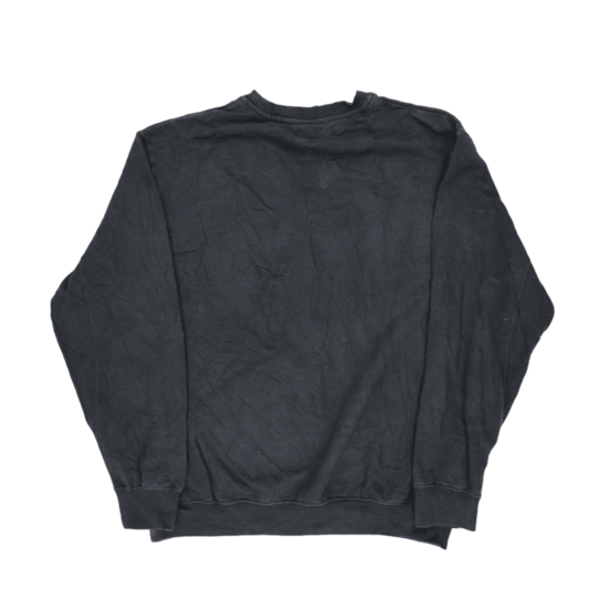 NFL Team Apparel Pittsburgh Steelers Black Vintage Pullover Crewneck Sweatshirt Large Cotton Blend