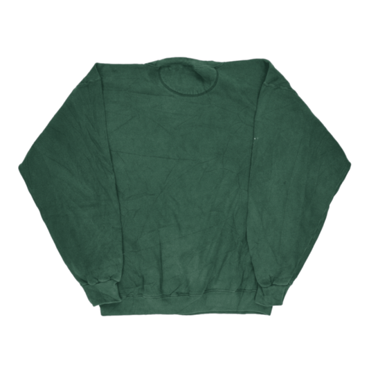 Hard Rock Cafe Vintage Green Crewneck Pullover Sweatshirt Large Cotton Blend