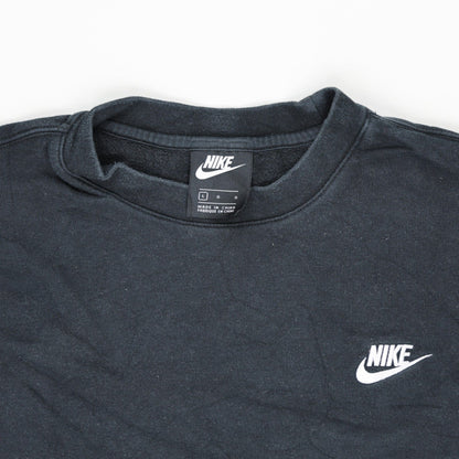 Nike Black Crew Neck Sweatshirt Large Cotton Blend