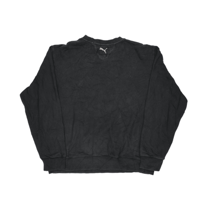 PUMA Crew Neck Sweatshirt Black Large Cotton Unisex