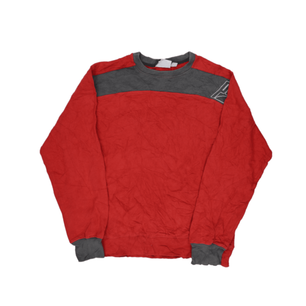PUMA Vintage Crew Neck Sweatshirt Red Charcoal XL Cotton Blend