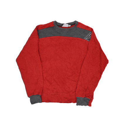 PUMA Vintage Crew Neck Sweatshirt Red Charcoal XL Cotton Blend