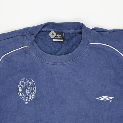 Umbro Vintage Greek Naval Academy Crew Neck Sweatshirt Navy Medium Cotton Blend