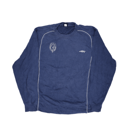 Umbro Vintage Greek Naval Academy Crew Neck Sweatshirt Navy Medium Cotton Blend