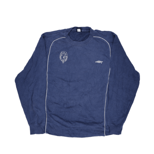 Umbro Vintage Greek Naval Academy Crew Neck Sweatshirt Navy Medium Cotton Blend