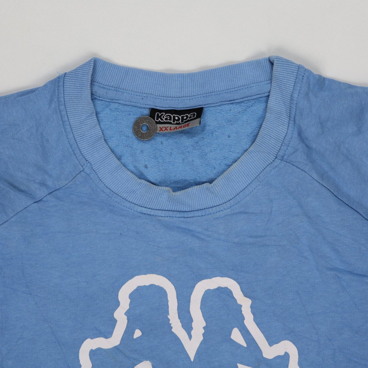 Kappa Vintage Blue Pullover Sweatshirt XX-Large Cotton Blend Crew Neck