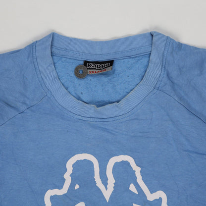 Kappa Vintage Blue Pullover Sweatshirt XX-Large Cotton Blend Crew Neck