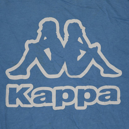 Kappa Vintage Blue Pullover Sweatshirt XX-Large Cotton Blend Crew Neck