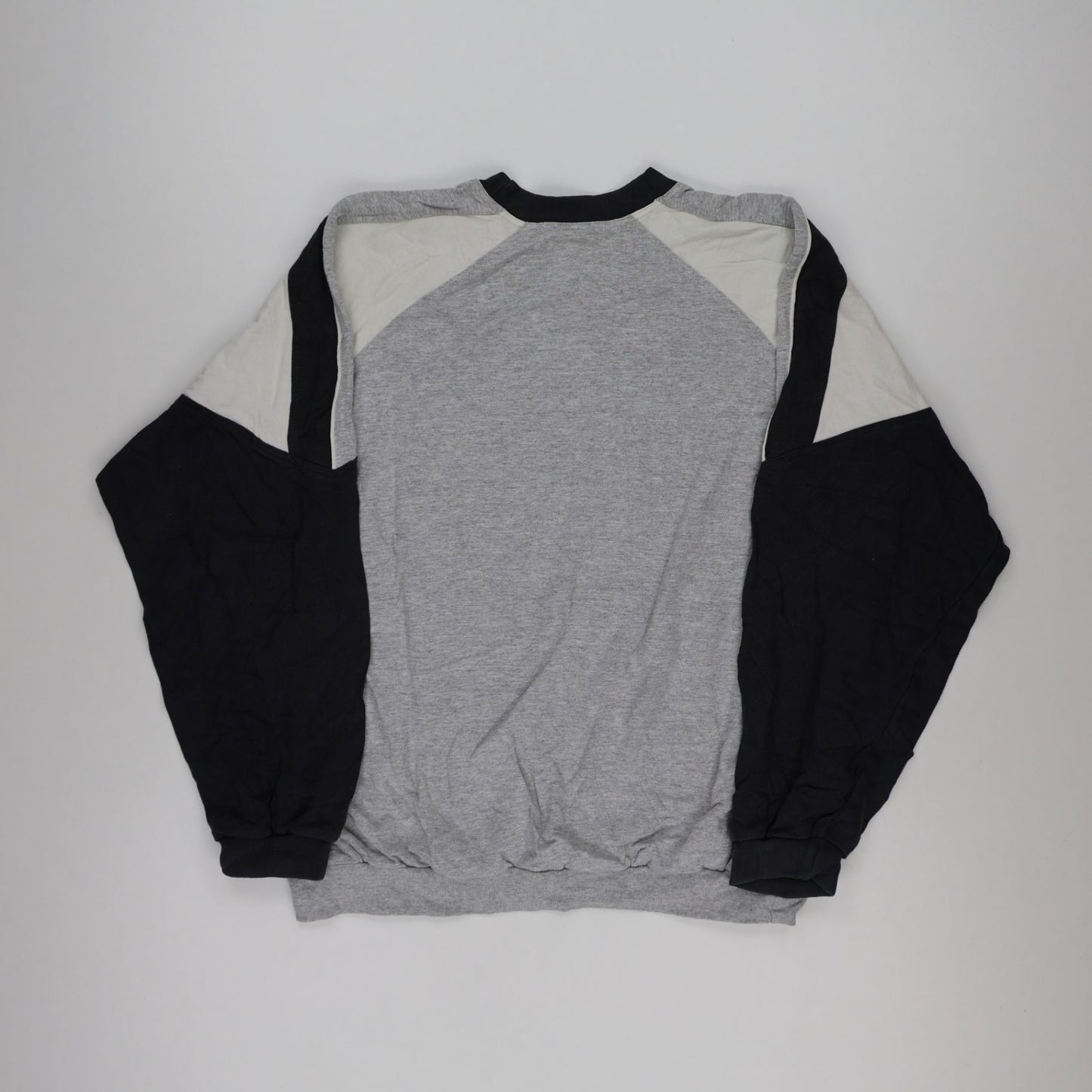 PUMA Vintage Men's Colourblock Crew Neck Sweatshirt Grey Black XXL Cotton