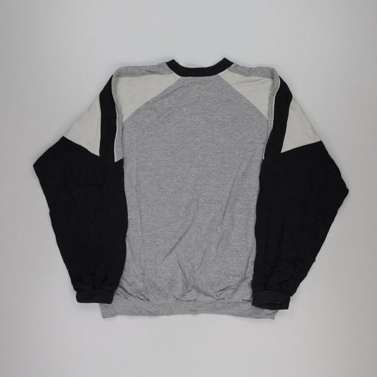 PUMA Vintage Men's Colourblock Crew Neck Sweatshirt Grey Black XXL Cotton