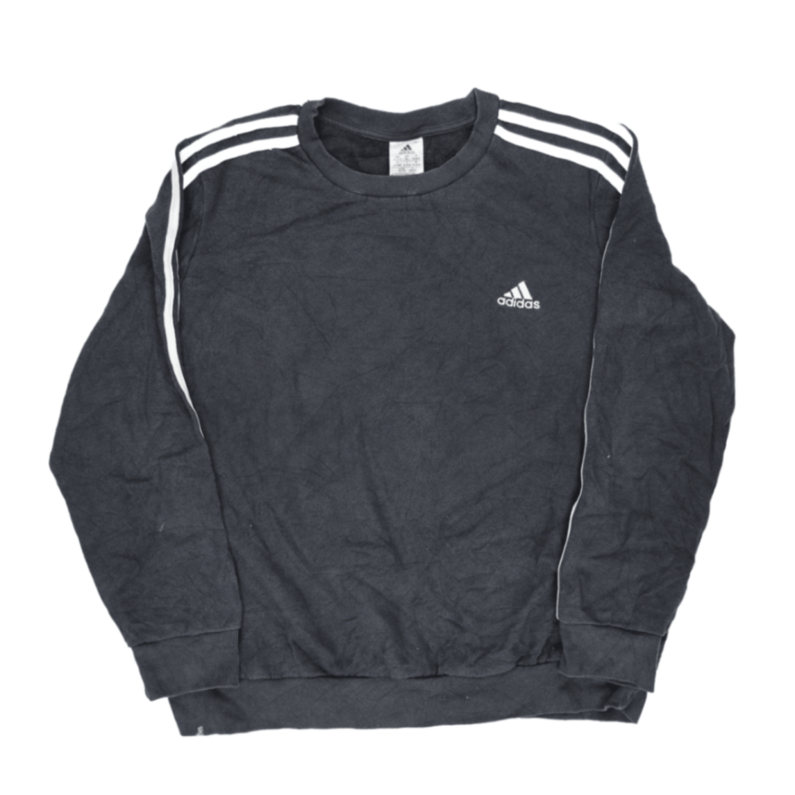 Adidas Black Crew Neck Sweatshirt Large Cotton Men's Activewear