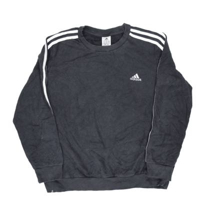 Adidas Black Crew Neck Sweatshirt Large Cotton Men's Activewear