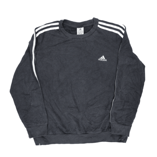 Adidas Black Crew Neck Sweatshirt Large Cotton Men's Activewear