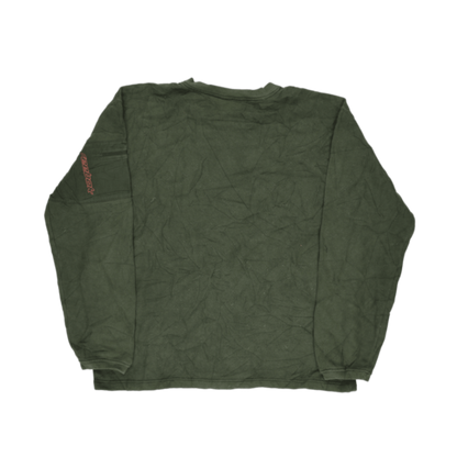 Reebok Vintage Olive Green Sweatshirt Men's Medium Cotton Blend Crew Neck Pullover