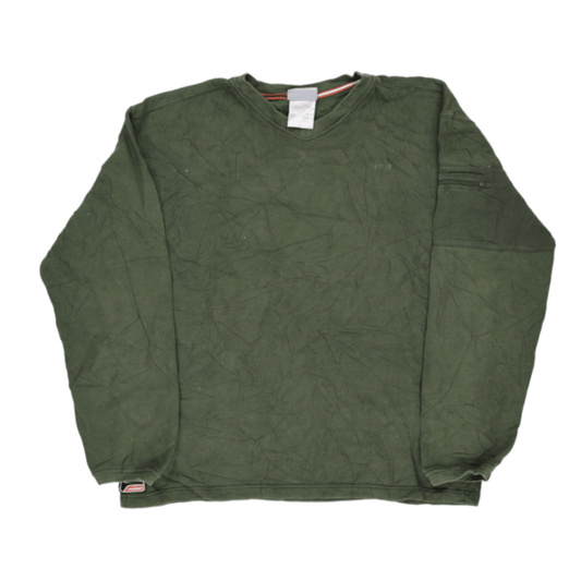 Reebok Vintage Olive Green Sweatshirt Men's Medium Cotton Blend Crew Neck Pullover