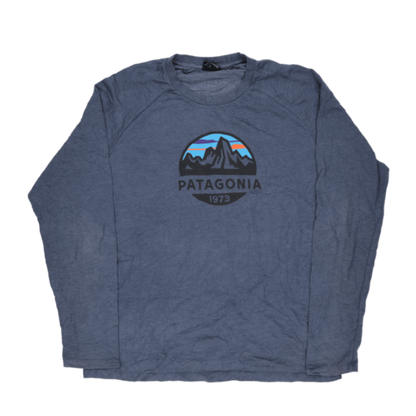 Patagonia 1973 Organic Cotton Blue Crewneck Sweatshirt Men's Medium