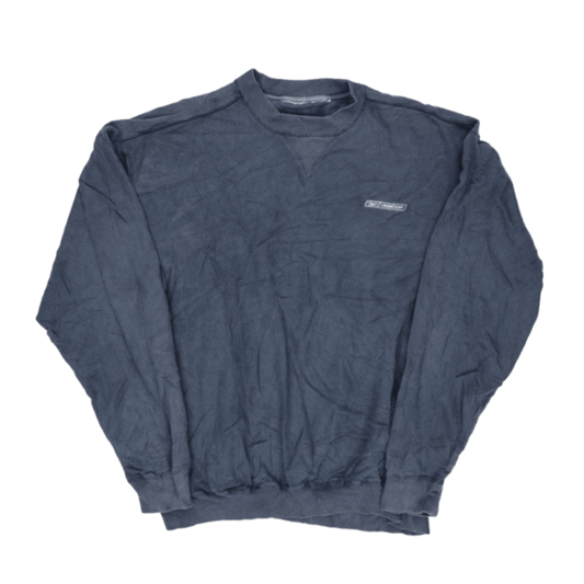 Reebok Vintage Navy Blue Crewneck Sweatshirt Large Cotton Blend Mens