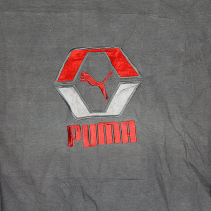 PUMA Vintage Grey Crewneck Sweatshirt Large Cotton Blend