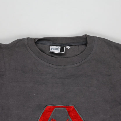 PUMA Vintage Grey Crewneck Sweatshirt Large Cotton Blend