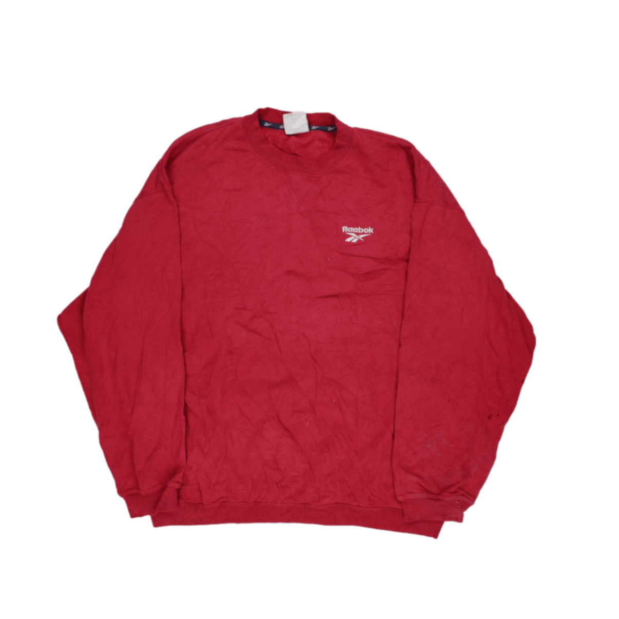 Reebok Vintage Red Crew Neck Sweatshirt Large to Extra Large Cotton Blend