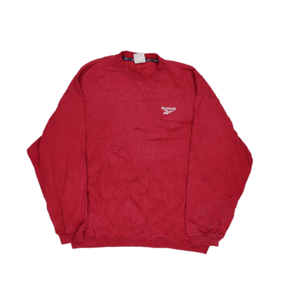 Reebok Vintage Red Crew Neck Sweatshirt Large to Extra Large Cotton Blend