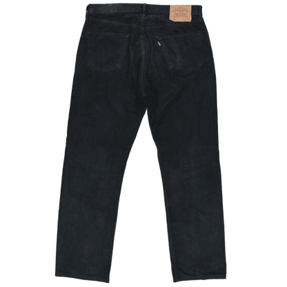 Levi's 501 Original Black Denim Jeans W36 L36 100% Cotton Straight Leg