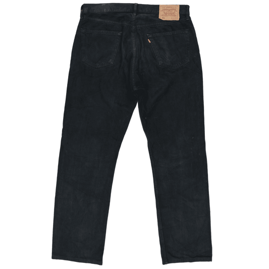 Levi's 501 Original Black Denim Jeans W36 L36 100% Cotton Straight Leg