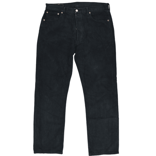 Levi's 501 Original Black Denim Jeans W36 L36 100% Cotton Straight Leg