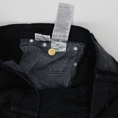 Levi's 512 Slim Taper Fit Black Stretch Jeans 34W 32L Cotton Blend