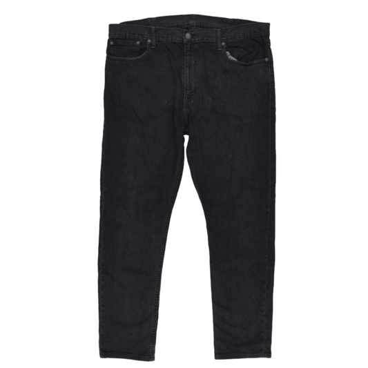 Levi's 512 Slim Taper Fit Black Stretch Jeans 34W 32L Cotton Blend