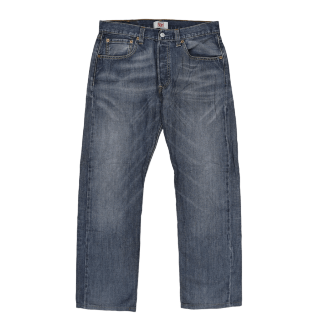 Levi's 501 Original Fit Blue Denim Jeans W32 L34 Cotton Denim Straight Leg